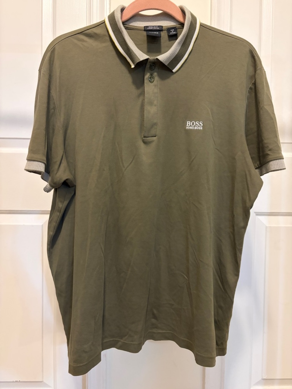 Hugo Boss Men’s Paddy 1 Luxury Cotton Polo. Size XL